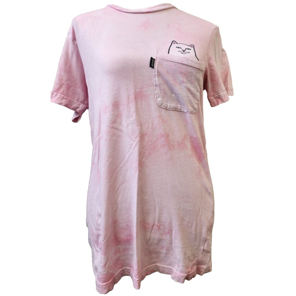 RipNDip Pink Cat T-shirt Size Small Skater